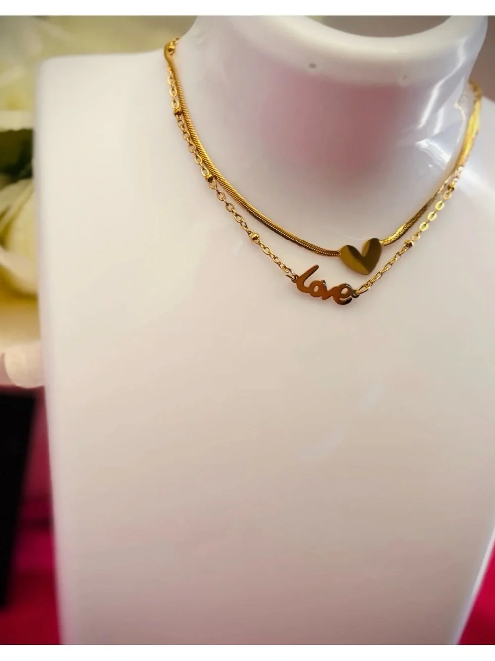 18K Gold Plated Love Hearts Anklet